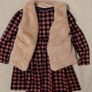 Girls Pink Check Dress Image 6