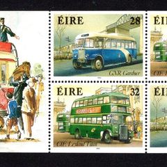 1993 Ireland Irish Buses Commemorative Stamps Booklet Pane Mint Never Hinged (MNH). Hibernian HP61
