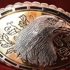 Eagle head belt buckle