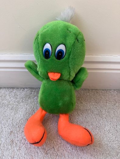 Vintage Playmakers Green Tweety Bird Plush approx. 22 cm. (without legs) Used Please see photos