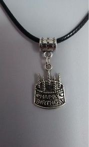 Birthday Cake Pendant / Charm for Pandora Style Bracelet