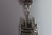 Birthday Cake Pendant / Charm for Pandora Style Bracelet
