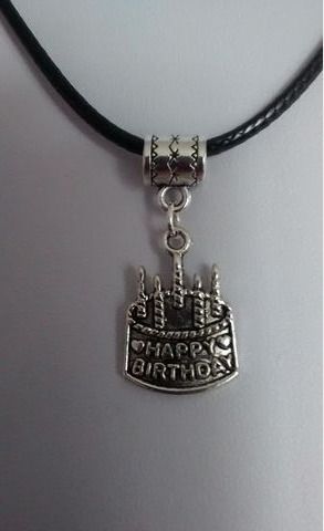 Birthday Cake Pendant / Charm for Pandora Style Bracelet