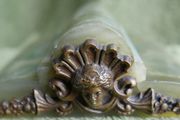 Vintage Green Onyx and Bronze 7" x 5" x 2"