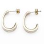 Vintage Signed M&S Sterling Silver Hooped Stud Earrings Image 2