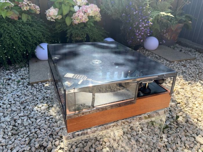 Absolutely immaculate factory condition Thorens Td 150 Mark II. With original side cut dust cover in incredible condition after 55 years. Hand-built in Switzerland and Germany and one of the most famous and highly-regarded turntables ever made.