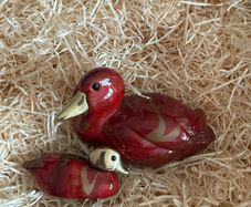 Pair of  Duck Figurines Elli Malevolti Italy