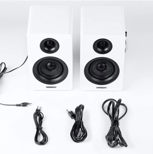 Active Bluetooth 5.0 Bookshelf Speakers 60W Carbon Fiber Speaker Unit Built-in 24bit DAC  Dynamic 3D Surround Sound  2.0 Computer PC Monitor Gaming Speakers MULTIPLE COLOURS AVAILABLE (FREE POSTAGE)