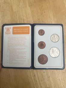 Britain's First Decimal Coins Set