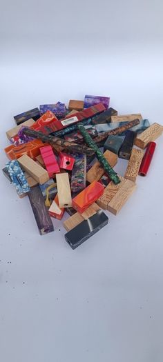 A Mixture of 40 Woodturning Pen Blanks