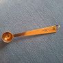 Vintage Topazio Portugal 833 Silver Gilt Vermeil liturgical spoon Chi- Rho monogram Image 2