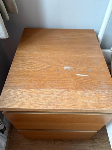 Pair of Malm bedside lockers