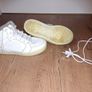 White leather Skechers high tops, size 1.5, vgc Image 5