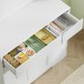 Modern Kitchen Sideboard with 4 Cabinets, 2 Drawers and Adjustable Shelves, 100x38x180 cm, White Image 3