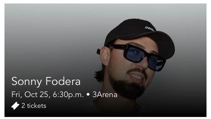 Sonny Fodera Tickets x2