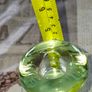 Vintage Unique Green Glass Candle Holder, striking twisted, stacked-plate design. Postage Available or Collection Image 3