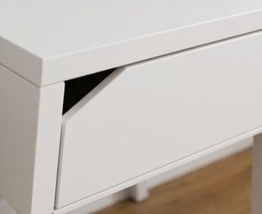 Pair of IKEA SELJE Bedside Lockers White Metal Scandi Style