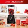 Blendforce II Blender, 1.25L Plastic Jug, 600W, 4 Removeable Stainless Steel Blades, 3 Programs + Pulse, Black Image 2