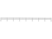 Garden Fence with Spear Top Steel 13.6x0.6 m Black