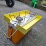 Camping stove with 2 gas bottles. Image 4