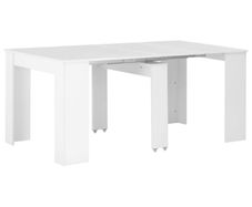 Extendable Dining Table High Gloss White 175x90x75 cm