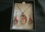 New Silver Pendant & Earrings Set