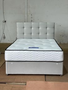 Brand New Stylish Double Divan Beds Instock.. Multiple Headboard Designs And Tufted Memory Foam Mattresses Available