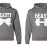 Cute Matching Beauty Beast Couples Hoodies Image 3
