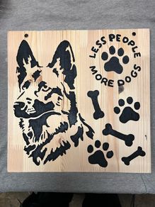 Handmade wooden wall sign