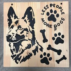 Handmade wooden wall sign