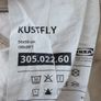 IKEA KUSTFLY Cushion cover beige black 50x50cm Image 3