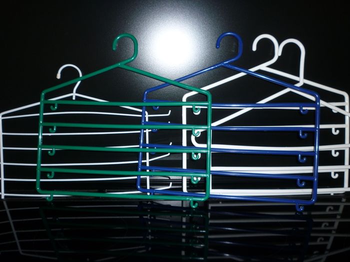 COAT HANGERS & 5 x TROUSER RACKS. Clothes Hangers  Jacket Top Trousers hangers. 6 colours.