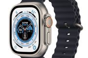 Apple Watch Ultra Cellular 49mm Natural Titanium with Midnight Ocean Band - Grade A with Box and Accessory