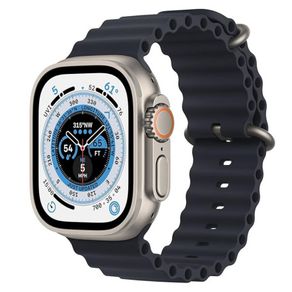 Apple Watch Ultra Cellular 49mm Natural Titanium with Midnight Ocean Band - Grade A with Box and Accessory