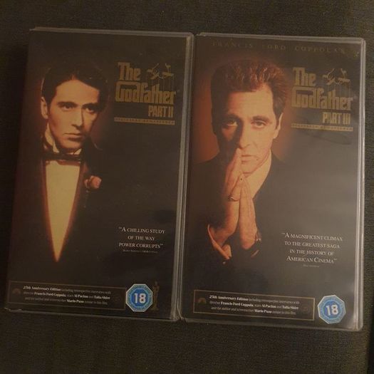 The Godfather/Part 11 (1974) and Part 111 (1981) VHS .. A Chilling Story of the Way Power Corrupts