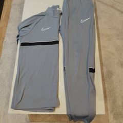 Nike Academy Dri-FIT Tracksuit Set - Smoke Grey/Black - Mens Medium (Excellent Condition)