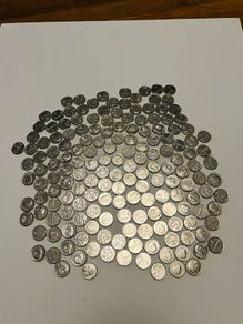Belgian 1 Franc Coins. Bundle. 1990s. Around 150 in total
