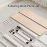 Electric Standing Desk with Drawer 140 x 60 cm Height Adjustable for Home Office Nature Image 9