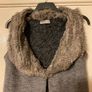 Knit Cardigan with Real Fur Collar Image 4