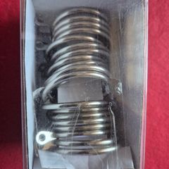22 Chrome/Silver Curtain Pole Rings Brand New