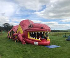 Red dragon bouncy castle