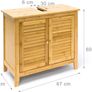 _Washbasin cabinet LAMELL, 2 doors, washbasin & vanity, bamboo & MDF, HBD: 60 x 67 x 30 cm Image 2