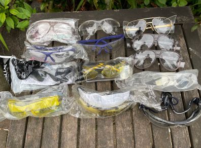 13 pairs of Safety Glasses
