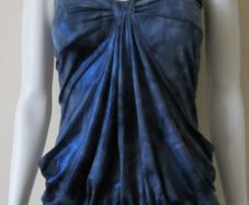 "Evita" navy blue shimmering  top