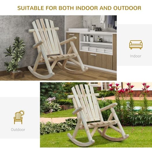Cedar Wood Rocking Armchair, 96Lx66Wx98H cm (FREE SHIPPING)