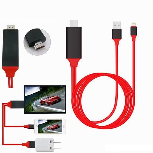 2M Lightning Connector To AV HDMI/HDTV TV AdapterCable For iPhone X,8,7,6S,6Plus