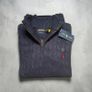 Navy Ralph Lauren Cable Knit Quarter Zip - Size XXL Men Image 3