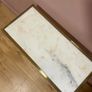 Brass And White Marble Side Table X 2 Image 4