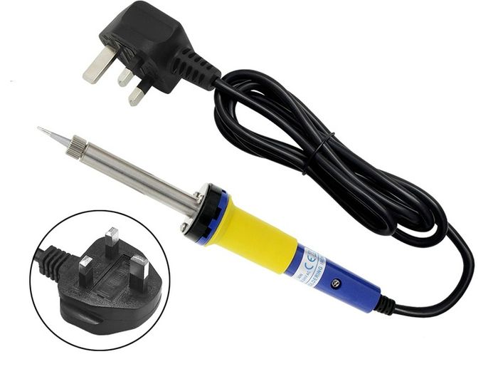 New 60W 220V 3 PIN UK IRL Plug Soldering Welding Iron Solder Tool Heating #966