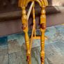 Antique Victorian Style Free Standing Pine Country Wooden Towel Rail Stand Rack Image 4